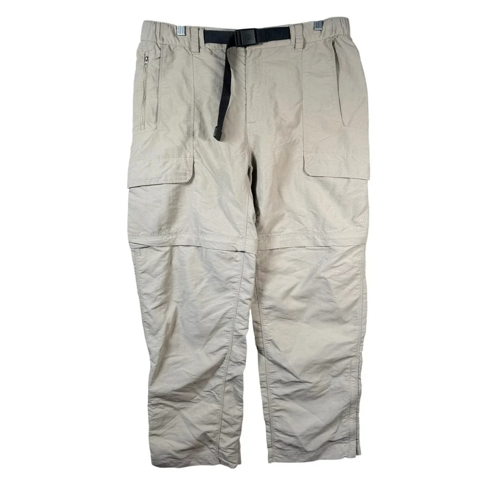 North Face Paramount Peak II Convertible Pants Mens Large Brown Hiking Shorts